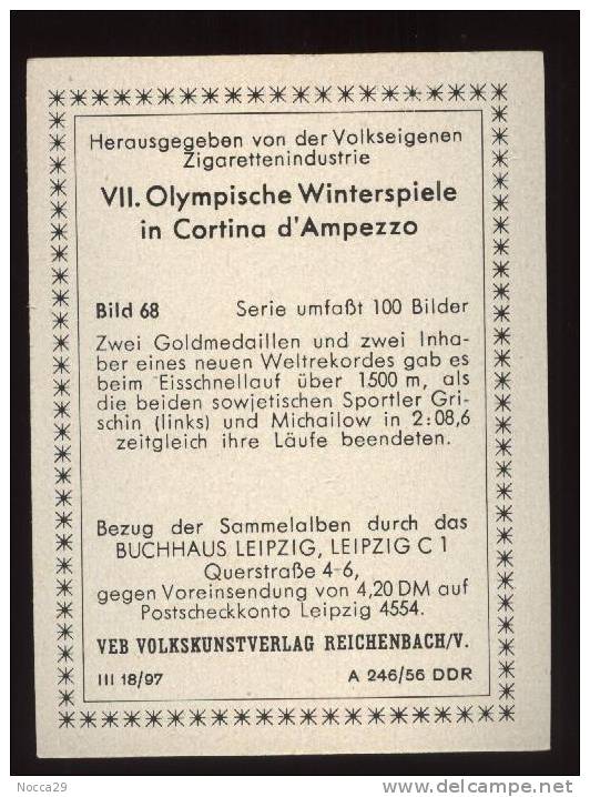 OLYMPISCHE WINTERSPIELE IN CORTINA D´AMPEZZO 1956. (68) SPIELFIGUREN - Other & Unclassified