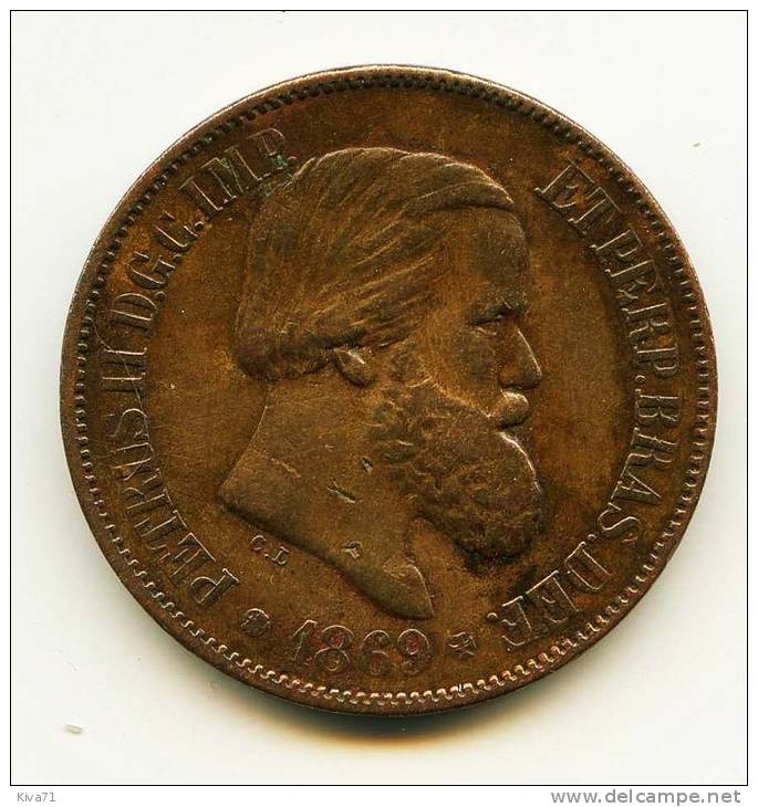 20 Reis   "PETRUS II"   1869 XF - Brasil