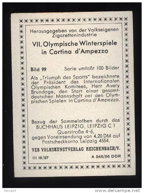 OLYMPISCHE WINTERSPIELE IN CORTINA D´AMPEZZO 1956. (99) SPIELFIGUREN - Otros & Sin Clasificación