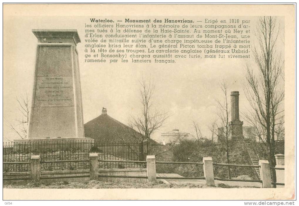 Waterloo - Monument Des Hanovriens - Mz61 - Waterloo
