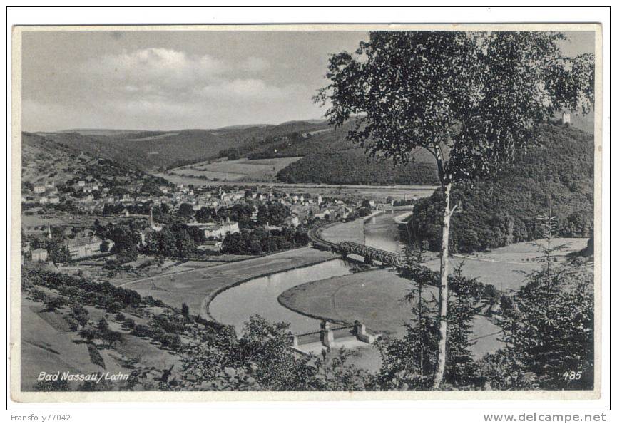 Rppc BAD NASSAU GERMANY Panoramic TOWN River BRIDGES Circa- Ukn - Nassau