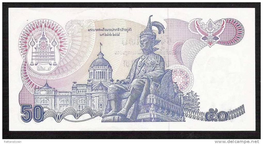 THAILAND  P90b  50  BAHT  (1985) Signature 62    AUNC. - Tailandia