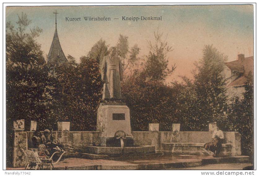BAD WORISHOFEN BAVARIA Kurort Worishofen - Kneipp - Denkmal SEBASTIAN KNEIPP MNMT C-1910 - Bad Wörishofen