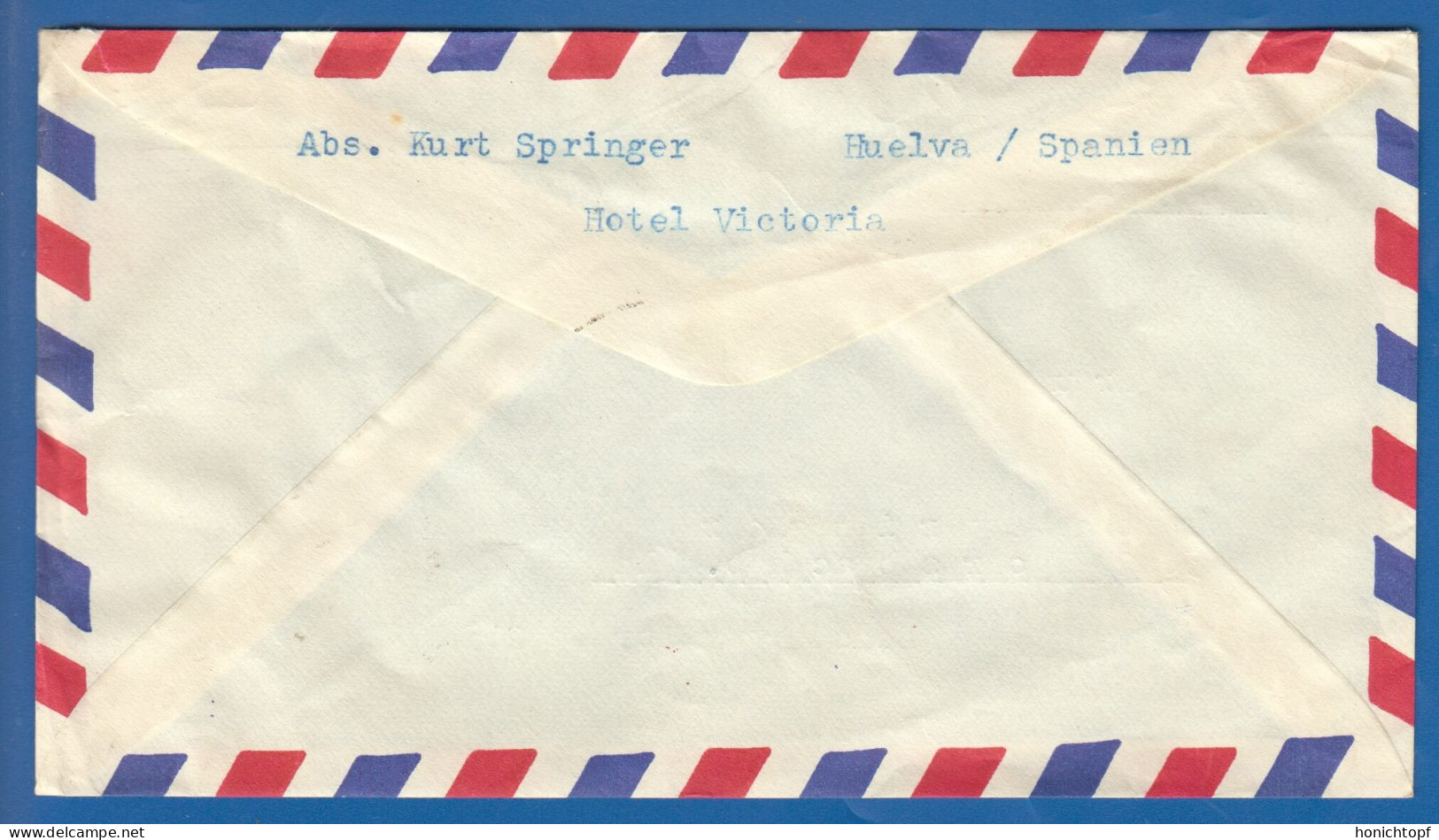 Spanien; Correo Aereo; 1966; Cover / Letter Huelva To Germany - Lettres & Documents