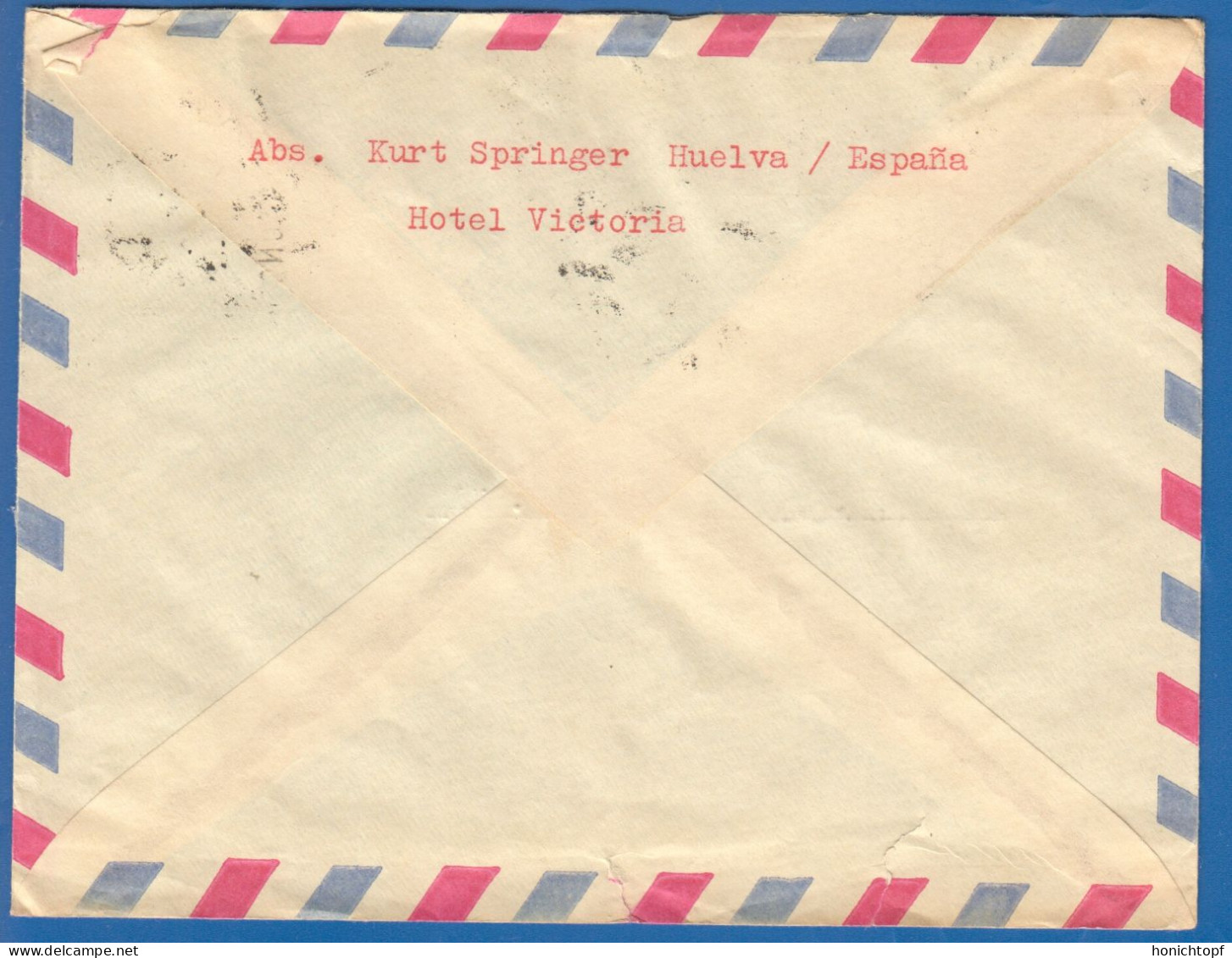 Spanien; Correo Aereo; 1966; Cover / Letter Huelva To Germany - Covers & Documents