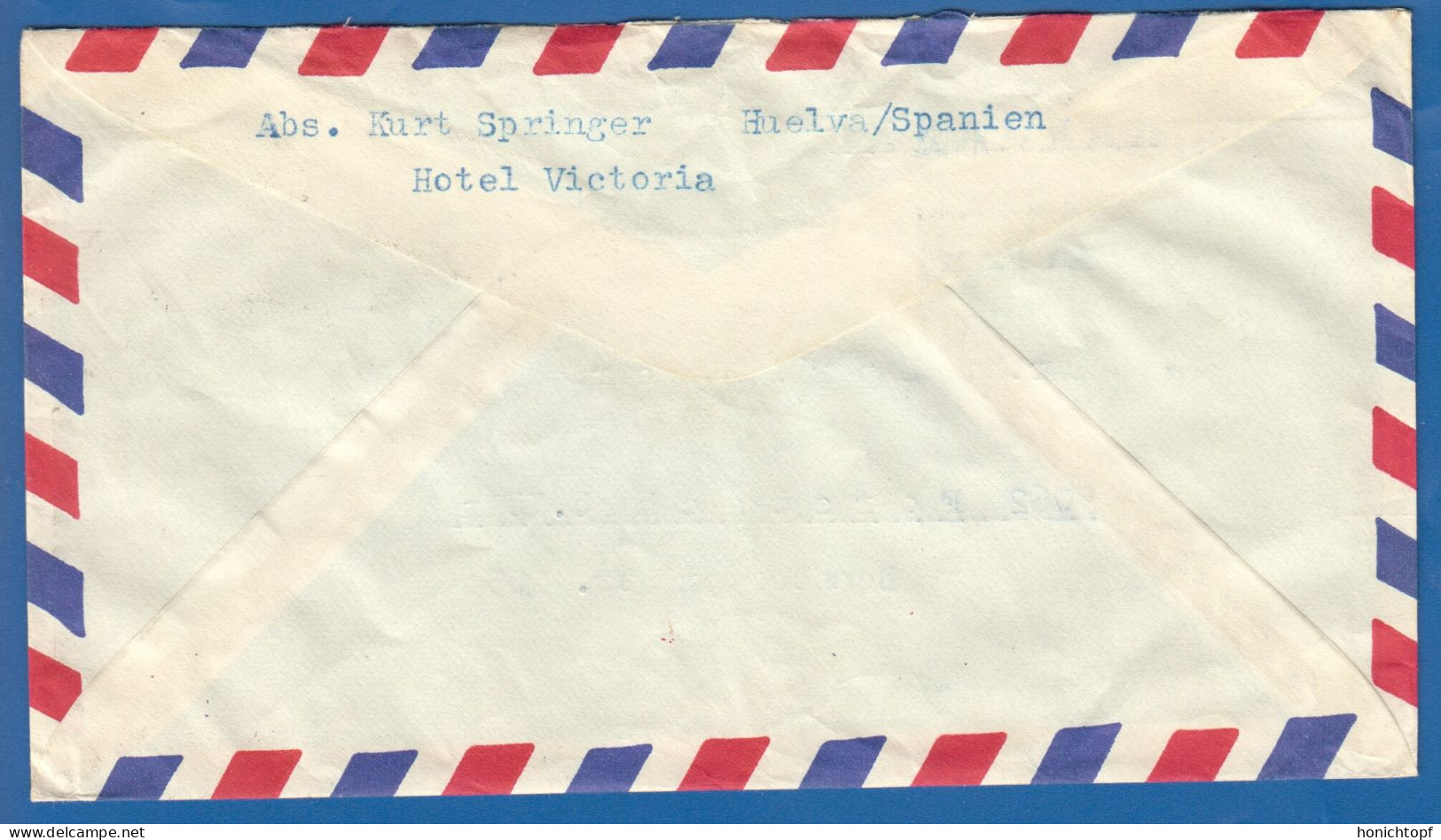 Spanien; Correo Aereo; 1966; Cover / Letter Huelva To Germany - Brieven En Documenten