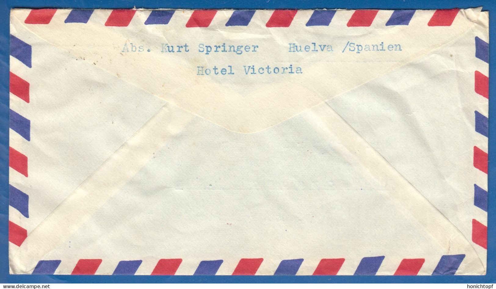 Spanien; Correo Aereo; 1966; Cover / Letter Huelva To Germany - Covers & Documents