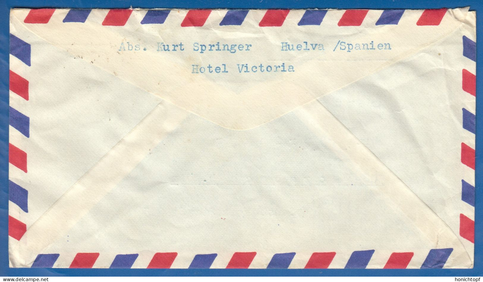 Spanien; Correo Aereo; 1966; Cover / Letter Huelva To Germany - Briefe U. Dokumente