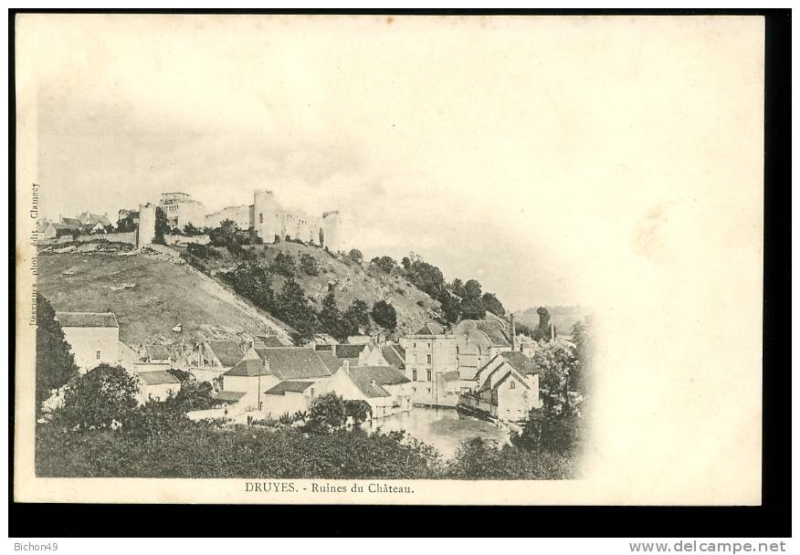 Druyes Nièvre Ruines Du Château Desvignes Pionniière - Autres & Non Classés