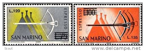 SAN MARINO - SAINT MARIN - 1965 - ESPRESSI -  2 Valori ** - Express Letter Stamps