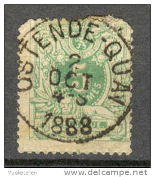 Belgium Deluxe OSTENDE - QUAI 1888 Cancel !! - 1869-1888 Lion Couché