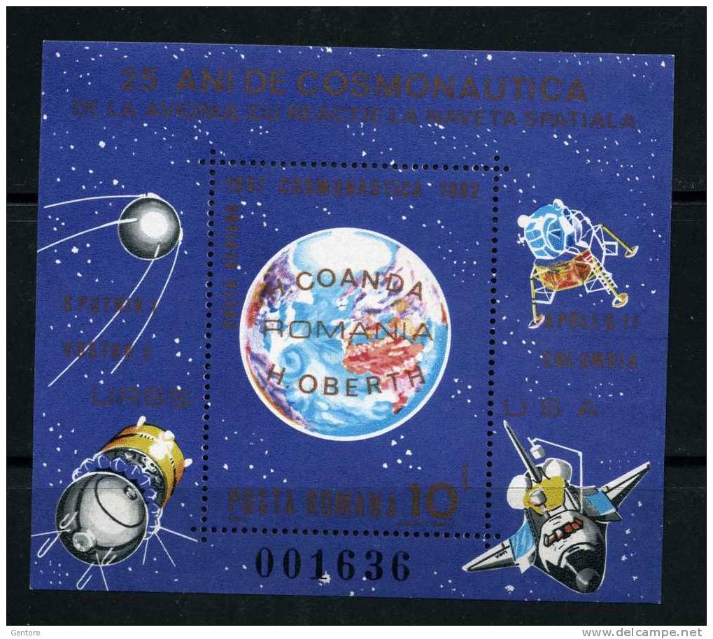 1983 ROMANIA  25 Years Of Astronautic Yvert Cat.Block N° 158  Absolutely Perfect  MNH ** - Monnaies