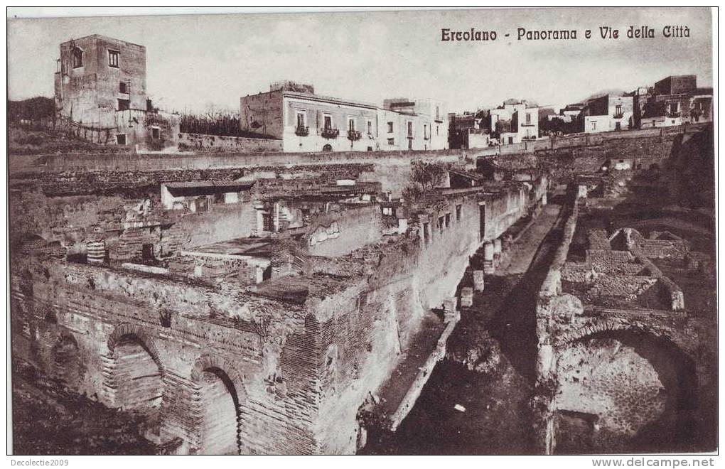 Z 2665 , Italia , Campania , Ercolano , Panorama E Via Della Citta , Uncirculated - Ercolano