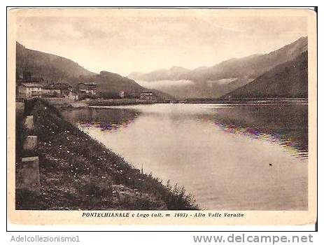 30642)cartolina Illustratoria Pontechinale , Lago E  Panorama - Civitavecchia