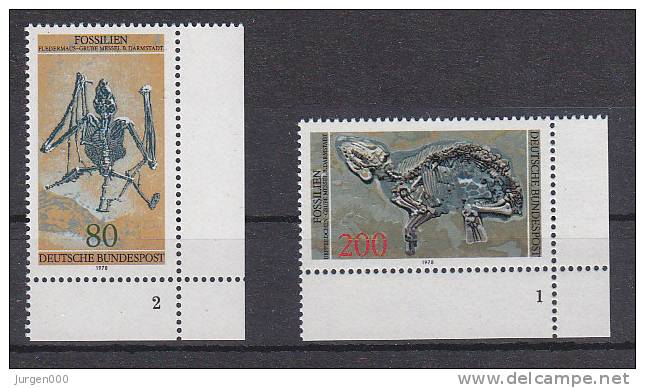 Duitsland, Nr 974/975 FN **, Plaatnummer (XX08564) - Fossilien