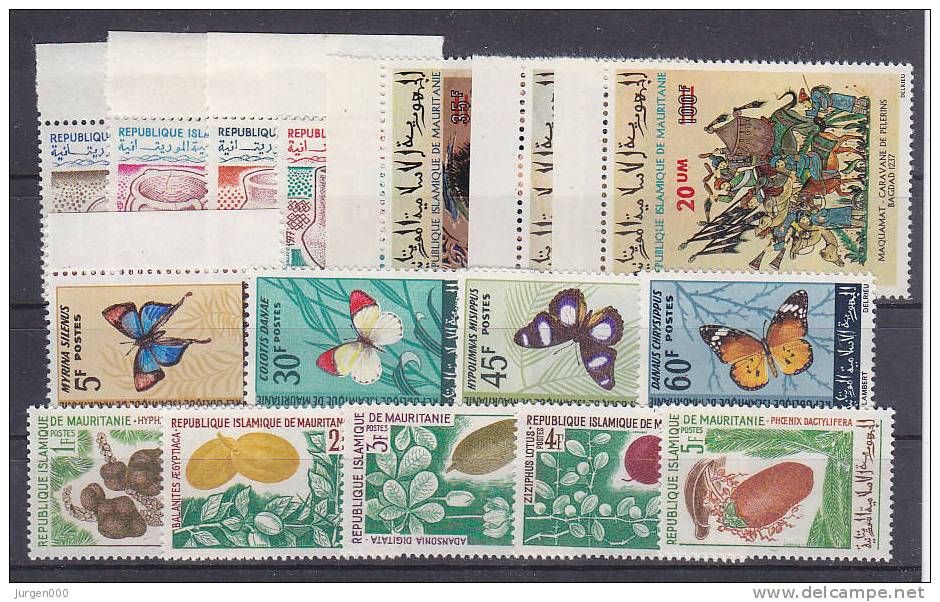 Nr 290/293, 326/330, 474/476, 570/573 **, Michel = 19 Euro (XX9653) - Mauritanie (1960-...)