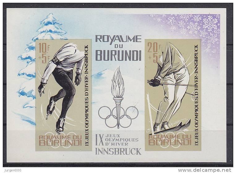 Burundi, BL3B **, Michel = 20 Euro (XX10006) - Invierno 1964: Innsbruck