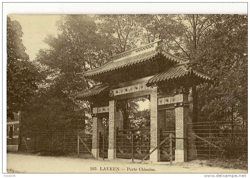 Cp BELGIQUE   LAEKEN  Porte Chinoise ( Chine ) - Laeken