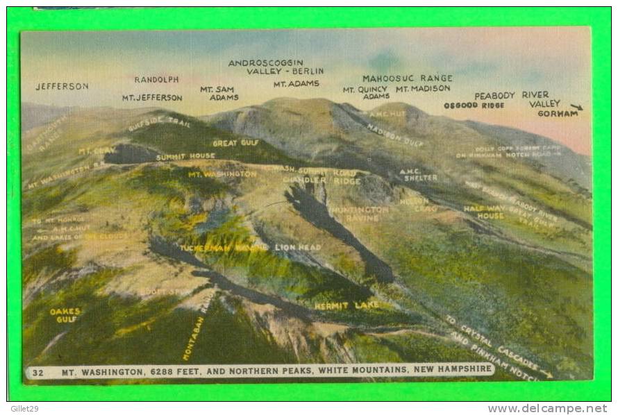 WHITE MOUNTAINS, N.H. - MT. WASHINGTON AND NORTHERN PEAKS - - White Mountains