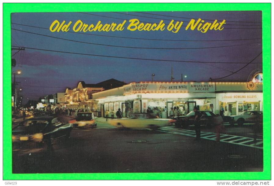 OLD ORCHARD, ME - MAIN STREET,  ANIMATED BY NIGHT - PHOTO BY S. FREDMAN - - Sonstige & Ohne Zuordnung