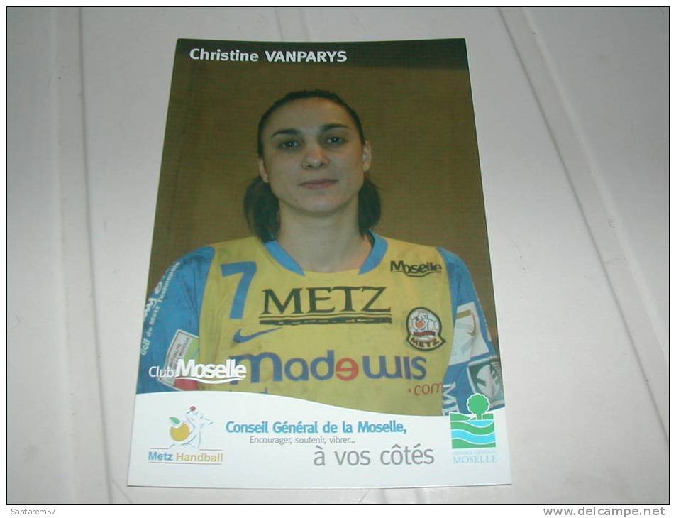 Carte Postale Postcard Championnes De France Saison 2007 2008 Champion Season METZ HANDBALL Christine Vanparys FRANCE - Handbal