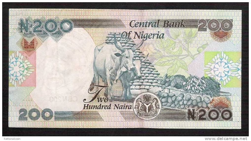 NIGERIA  P29a 200 NAIRA  2000  #B/10  Signature 14   XF-AU - Nigeria