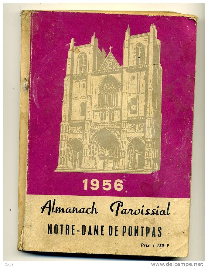 Almanach Paroissial Notre Dame De Pontpas 1956 - Pays De Loire