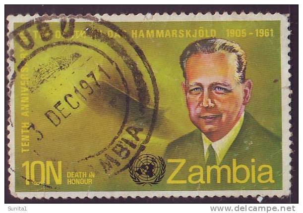 Dag Hammersjold, United Nation, Zambia - Dag Hammarskjöld