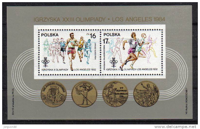 Polen-1984-Olympia-Block 94-postfrisch - Blocs & Hojas