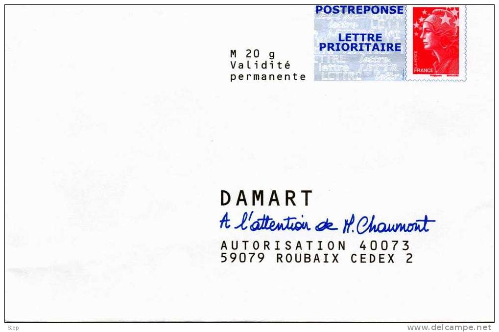 PAP :   POSTREPONSE DAMART  Timbre "BEAUJARD" 08P478 - Prêts-à-poster:Answer/Beaujard