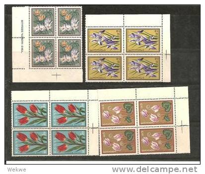 Gri Mi.nr.681-88 / GRIECHENLAND -  Kongress Für Naturschutz 1958, Eckränder 4-er Blöcke ** - Unused Stamps