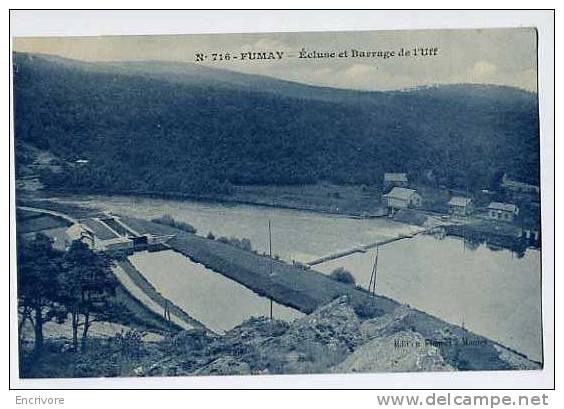 Cpa FUMAY Ecluse Et Barrage De L'UFF -tres Jolie Vue - Ed Floimel Monicy N 716 - Fumay