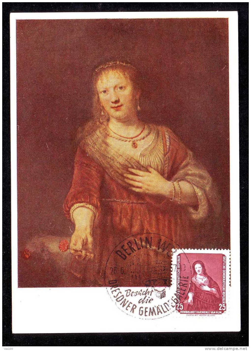 Germany 1957 Rembrant ,Maximum Card,Maxicard,Religieux. - Rembrandt