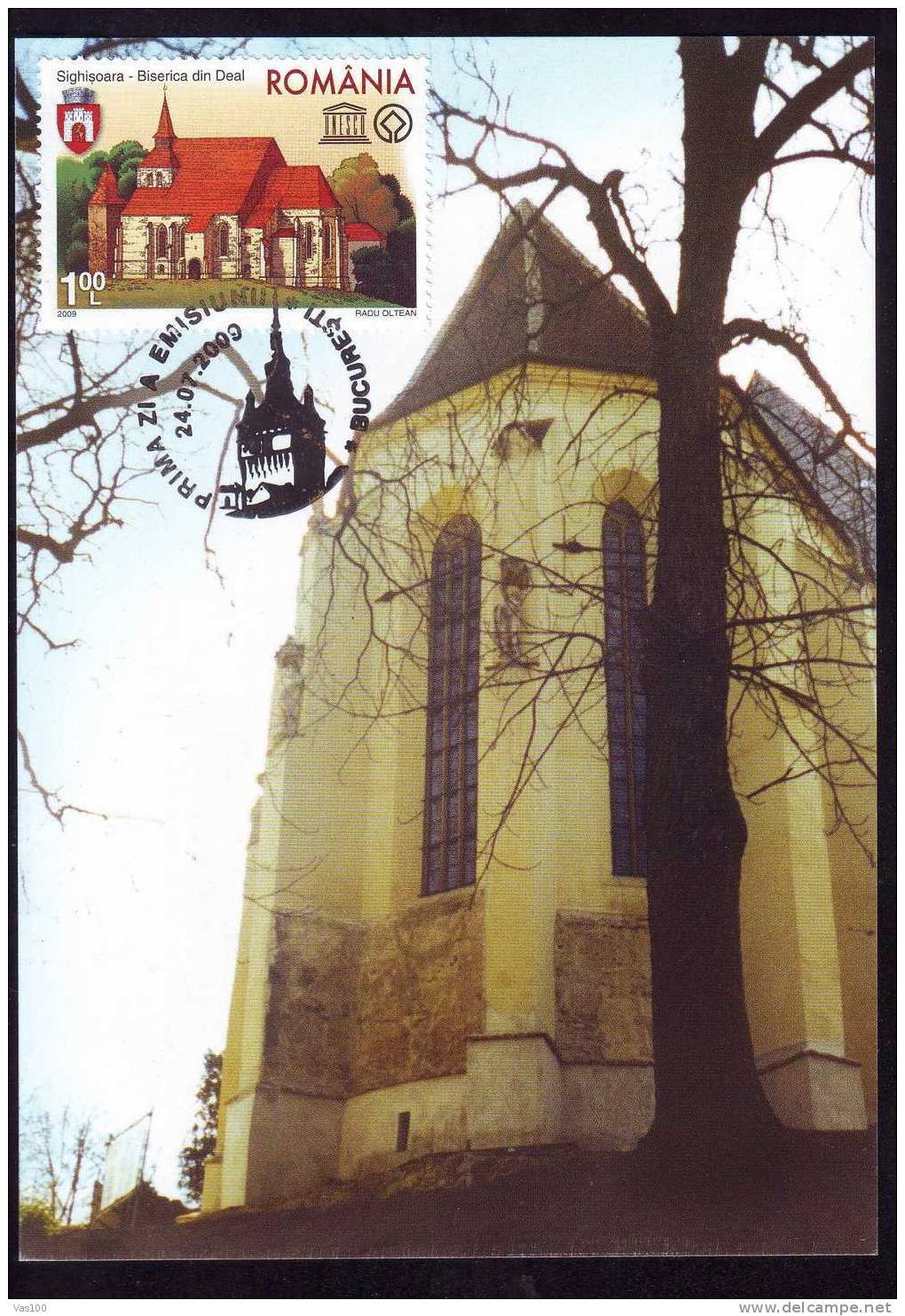 RO 2009 - Sighisoara,Dracula,UNESCO WORLD HERITAGE,maximum Card - Romania. - UNESCO