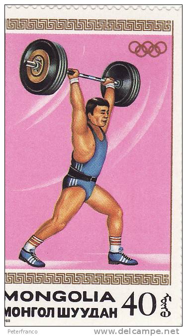 1988 Mongolia -Olimpiadi Di Seul - Weightlifting