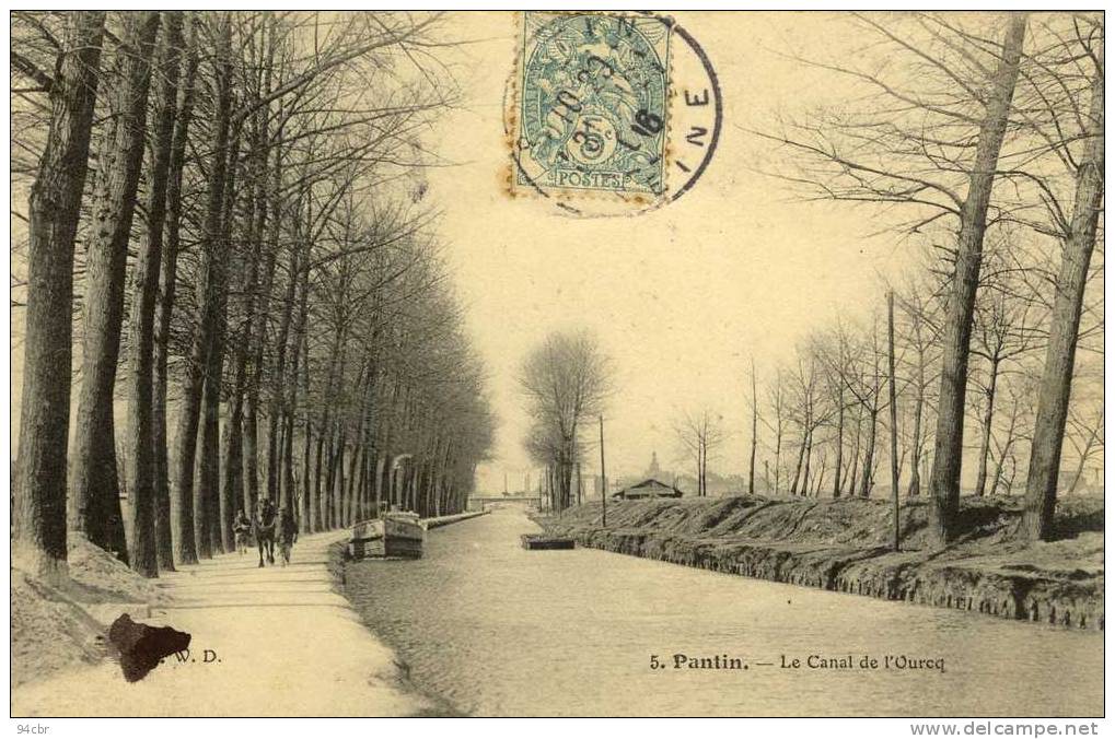 CPA (93) PANTIN Le Canal De L Ourcq(choc Coin Haut Gauche) - Pantin