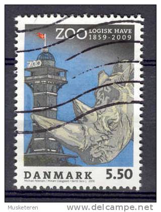 Denmark 2009 Mi. 1530, Kr. 5.50 Copenhagen Zoo 150 Year Anniversary Tiergarten Rhino - Used Stamps