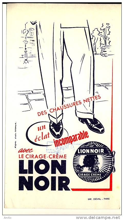 Buvard Cirage Lion Noir Tampon Magasin UNA - Chaussures