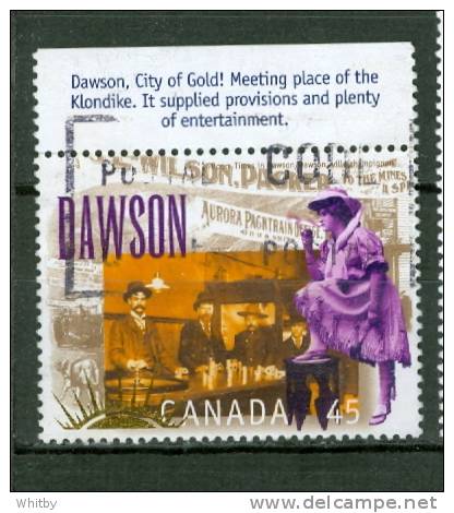1996 45 Cent Dawson City Issue #1606d  Tab Top - Oblitérés