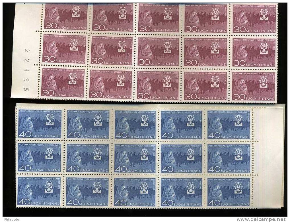 Finland **  493/494  (mi 517/518)      50 X Année Des REFUGIES ** Yvert Cote 112,50 E - Unused Stamps