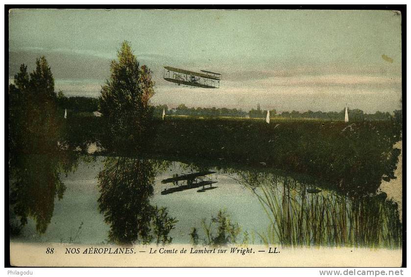 Le Comte De Lambert Sur Avion Wright  (envoyée En 1920) - Airmen, Fliers