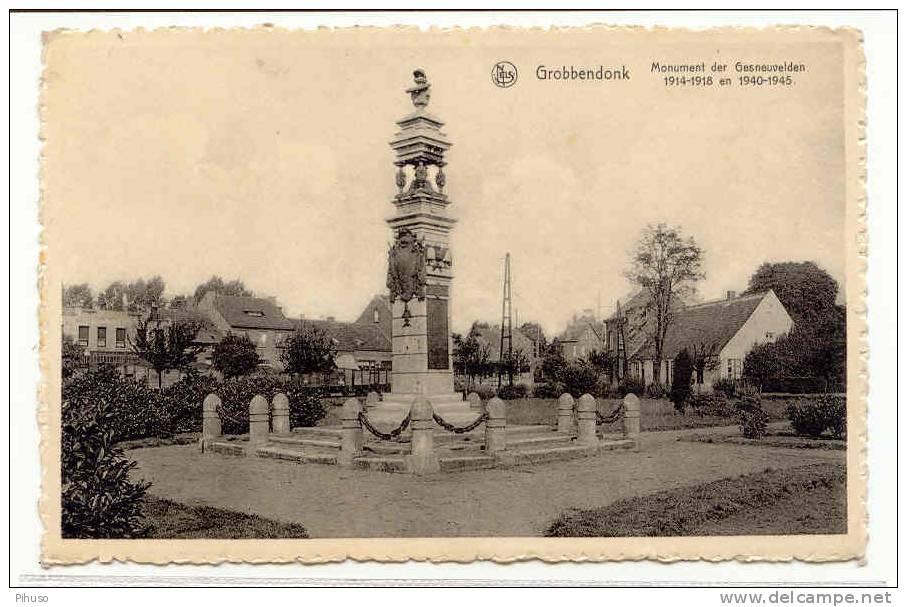 B2129   GROBBENDONK : Monument Der Gesneuvelden 1914-1918 En 1940-1945 - Grobbendonk