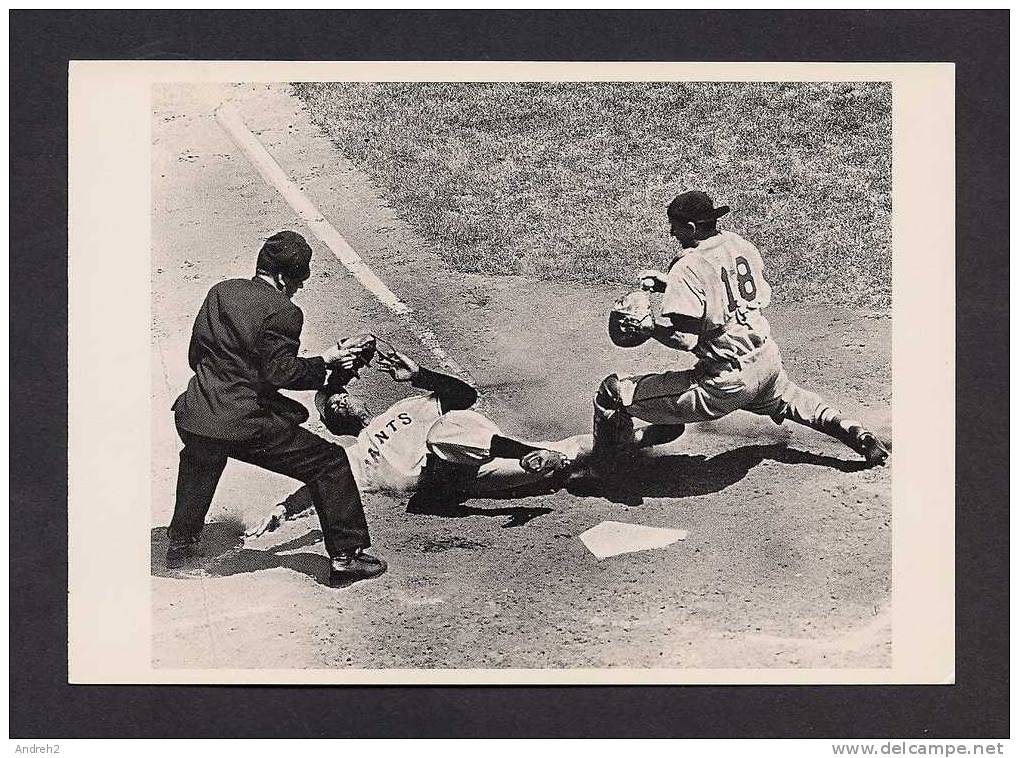 SPORT - BASEBALL - MUSEUM OF MODERN ART - WILLIE MAYS SCORING ON A CLOSE PLAY AT THE PLATE IN POLO GROUNDS MAY 22 1952 - Baseball