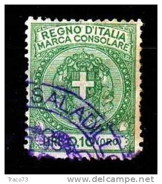 1936 - MARCA DA BOLLO CONSOLARE - Lire 0.10 (oro) - Fiscales