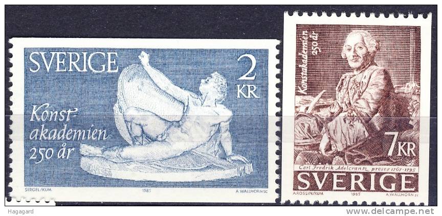 #Sweden 1985. Art Academy. Michel 1347-48. MNH (**) - Unused Stamps