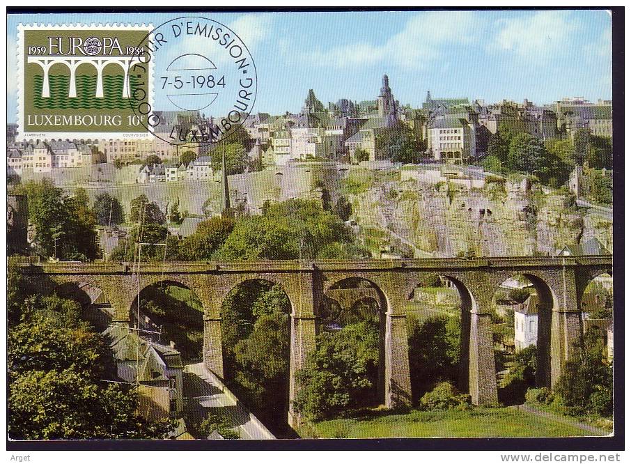 CARTE-MAXIMUM  LUXEMBOURG N° Yvert 1048 (Viaduc)  Obl Sp 1er Jour 7.5.84 - Cartes Maximum