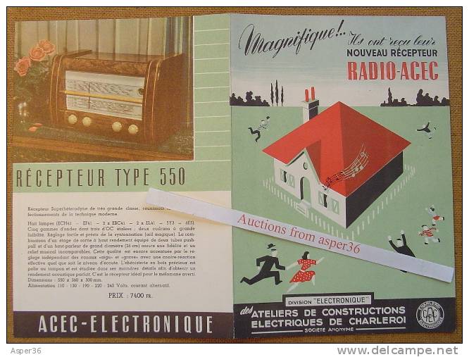 Brochure "Radio ACEC, Charleroi" - Other & Unclassified