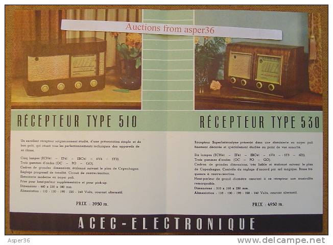 Brochure "Radio ACEC, Charleroi" - Sonstige & Ohne Zuordnung