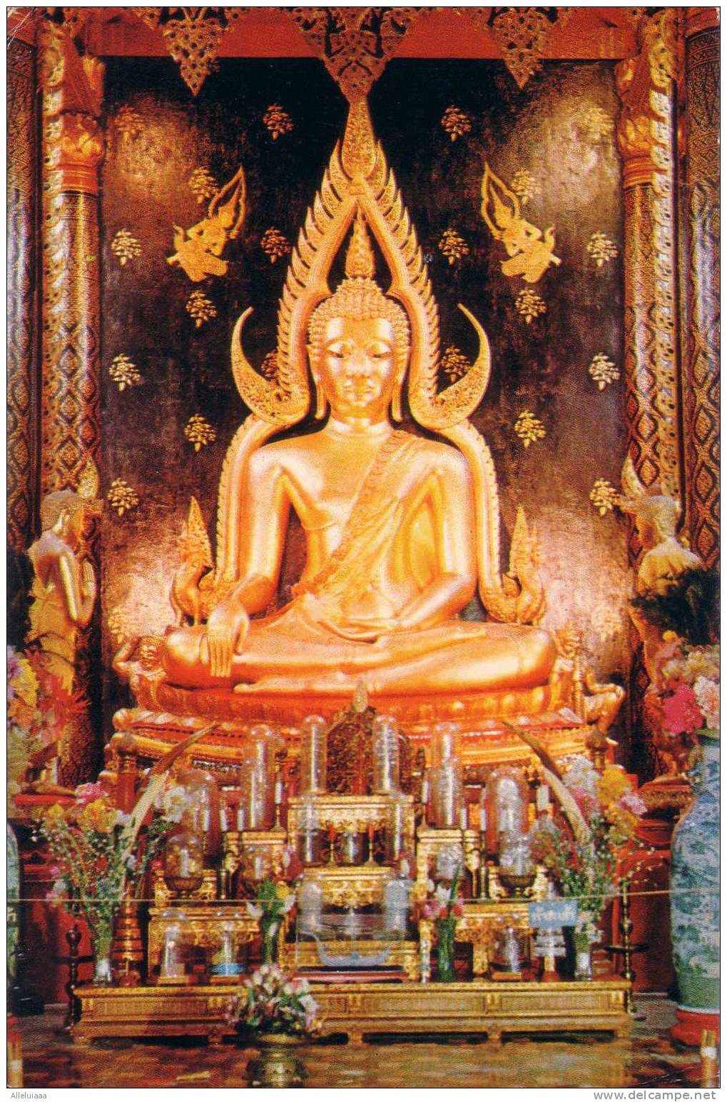 CPA Belle Carte Postale Ancienne THAILAND BUDDHA Statue In WAT PHRA SRI MAHATHAT PHISANULOKE - Buddhism