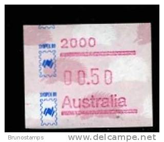AUSTRALIA - 1987  FRAMAS ECHIDNA   50c.  SYDPEX  88  OVERPRINT  MINT NH - Vignette [ATM]